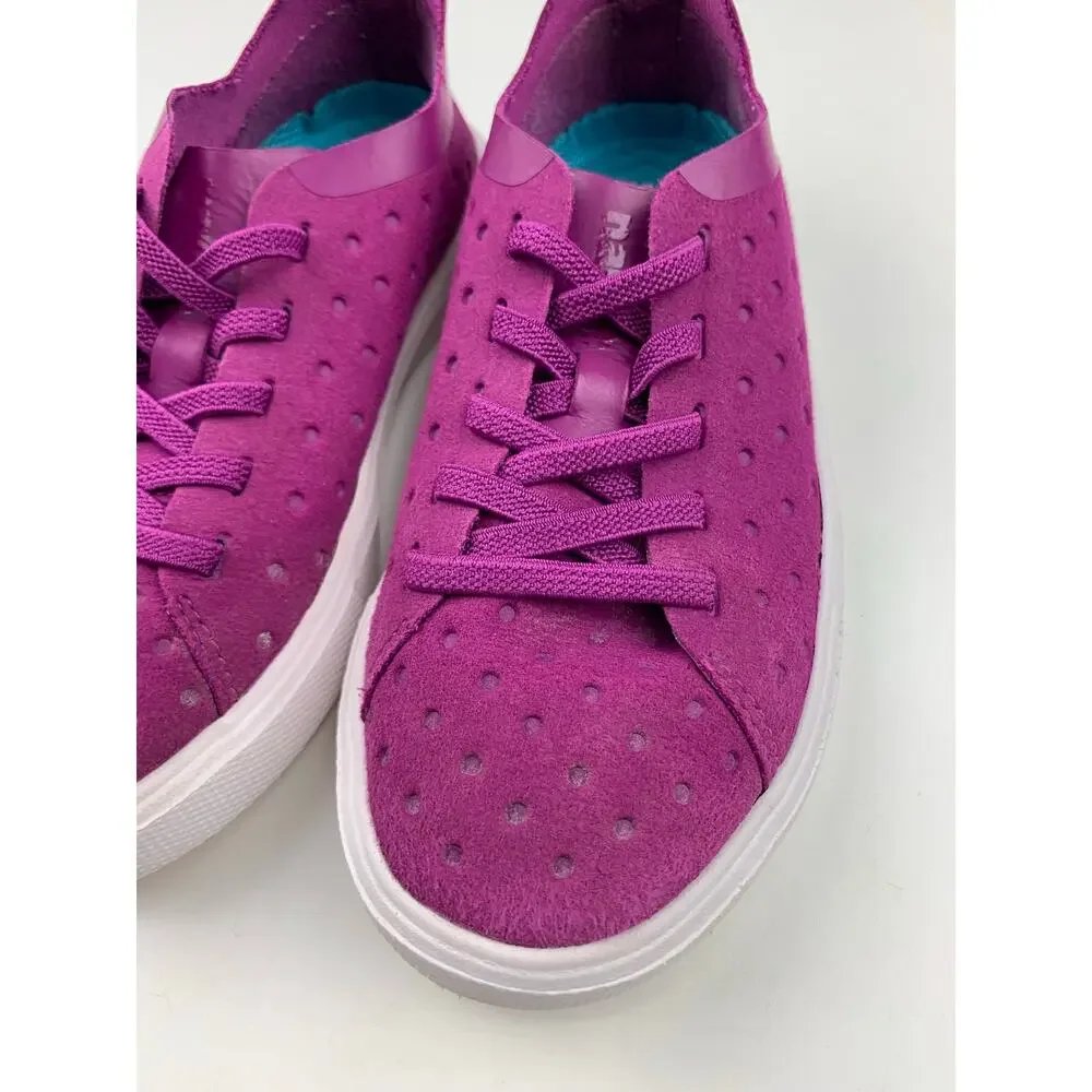 Native Kids Monaco Low Top Sneakers Purple Lace Up Lightweight Shoes Size 11